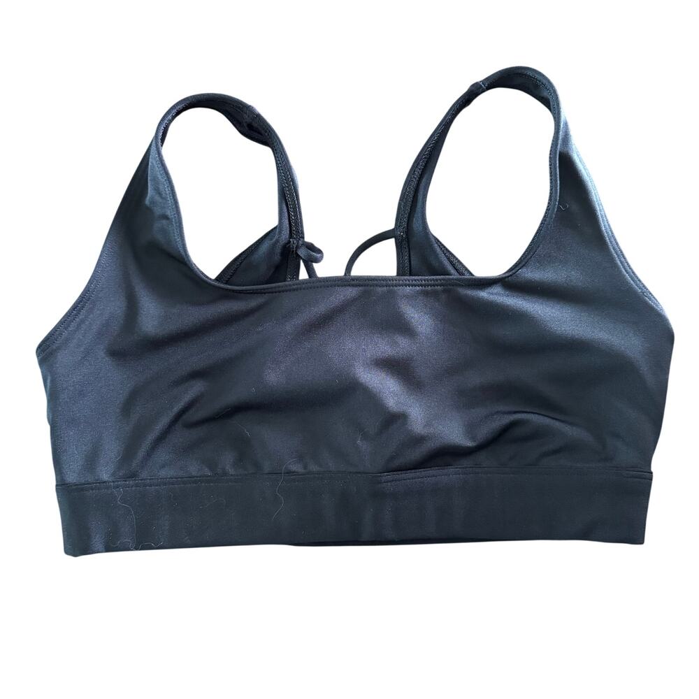 PINK Sport Black Sports Bra Racerback Athletic Workout Top Women’s Large